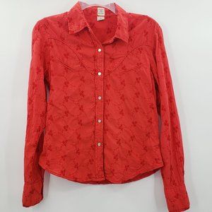 Johnny Cotton Womens Peal Snap Button Down Shirt